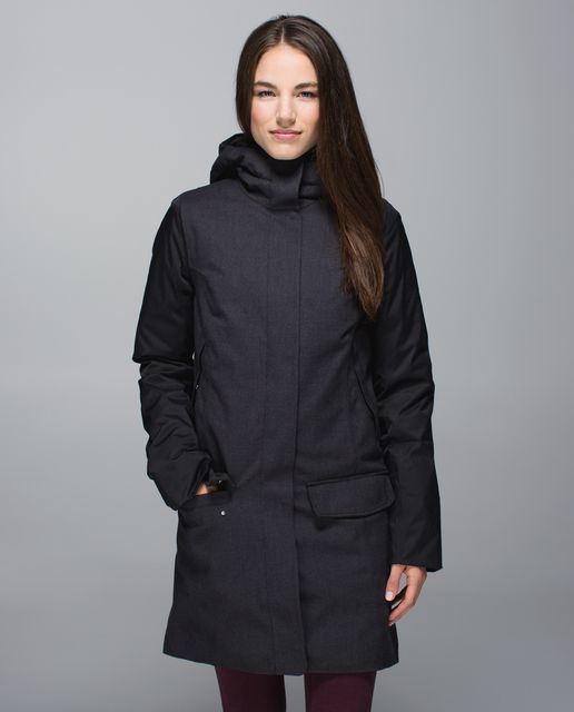 Lululemon Blizzard Parka - Fuel Green / Heathered Black / Fuel Green ...