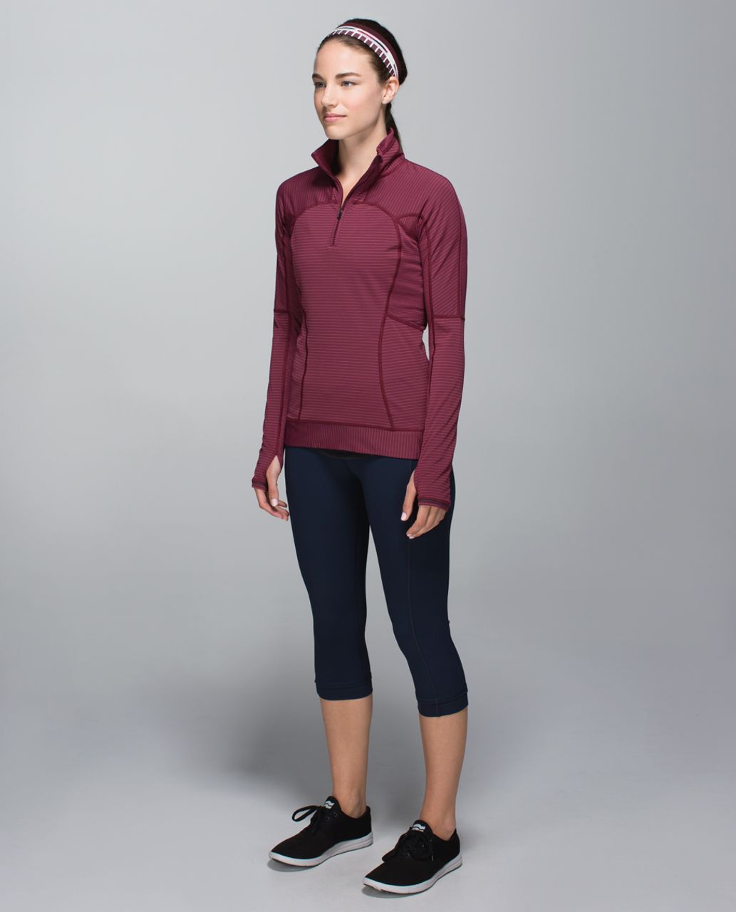 Lululemon Run For Gold 1/2 Zip - Rust Berry