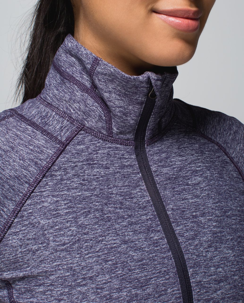 Lululemon Race Your Pace 1/2 Zip - Heathered Black Grape