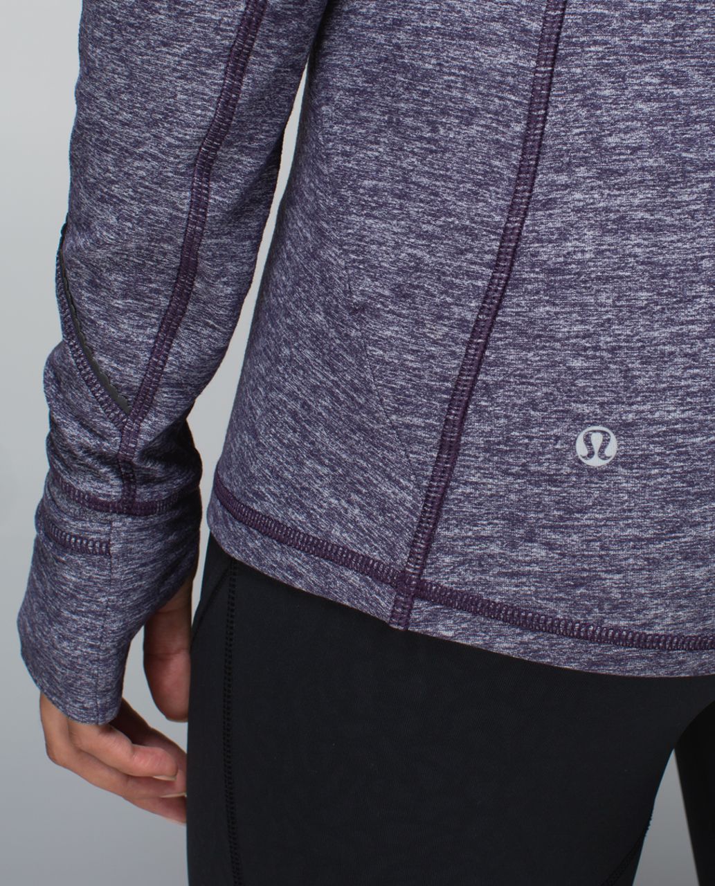 Lululemon Race Your Pace 1/2 Zip - Heathered Black Grape