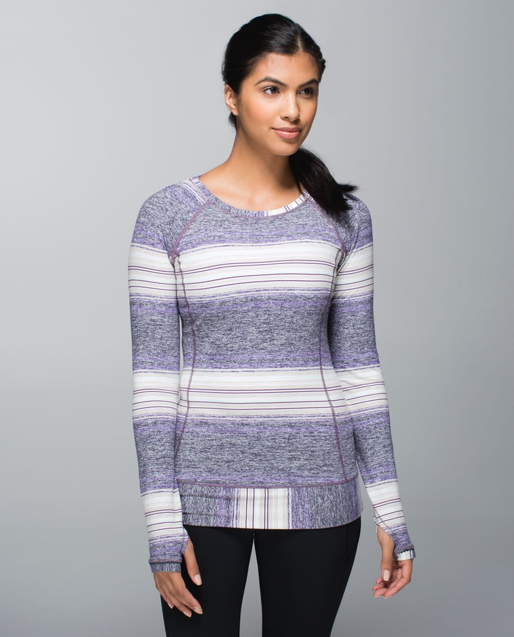 Lululemon Race Your Pace Long Sleeve - Osaka Stripe Heathered