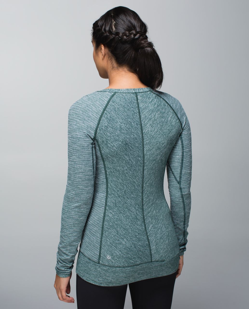 Lululemon Race Your Pace Long Sleeve - Heathered Fuel Green / Coco Pique Fuel Green
