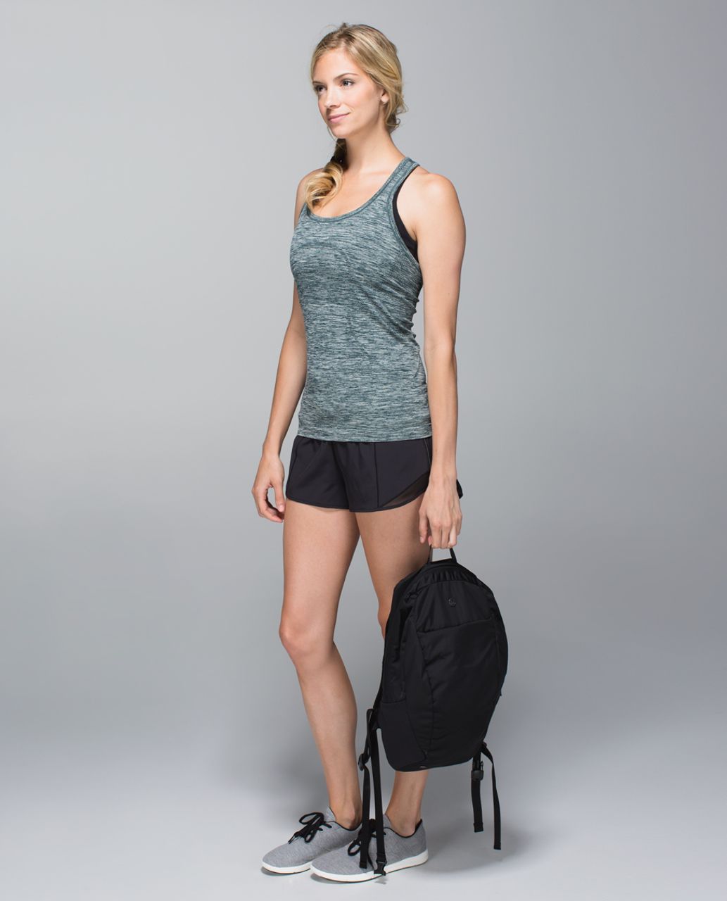 Lululemon Run:  Swiftly Tech Racerback - Space Dye Heathered Fuel Green