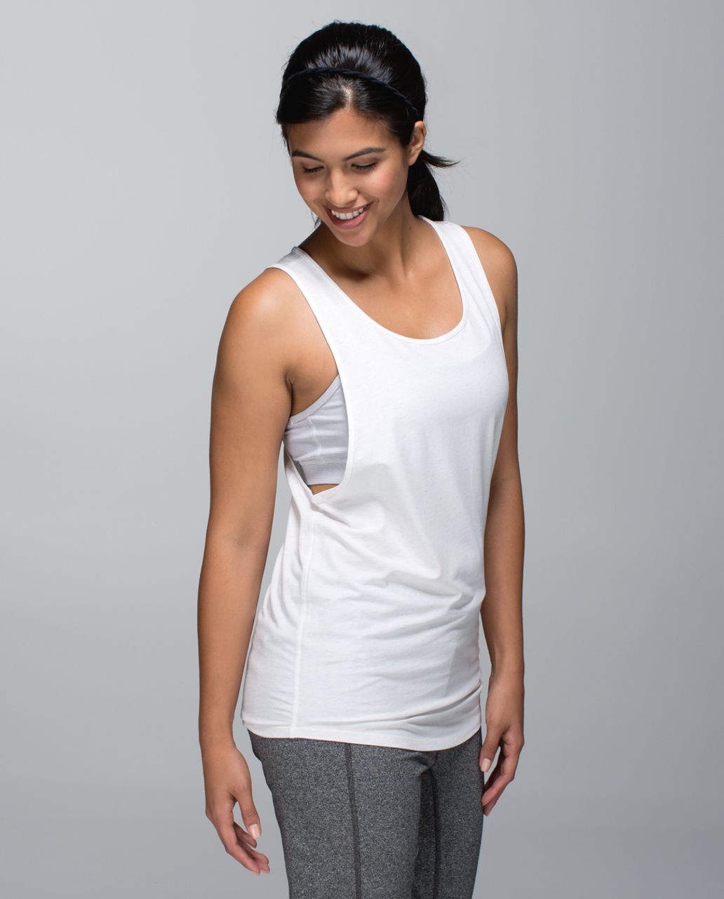 Lululemon Ravi Tank - Heathered Angel White