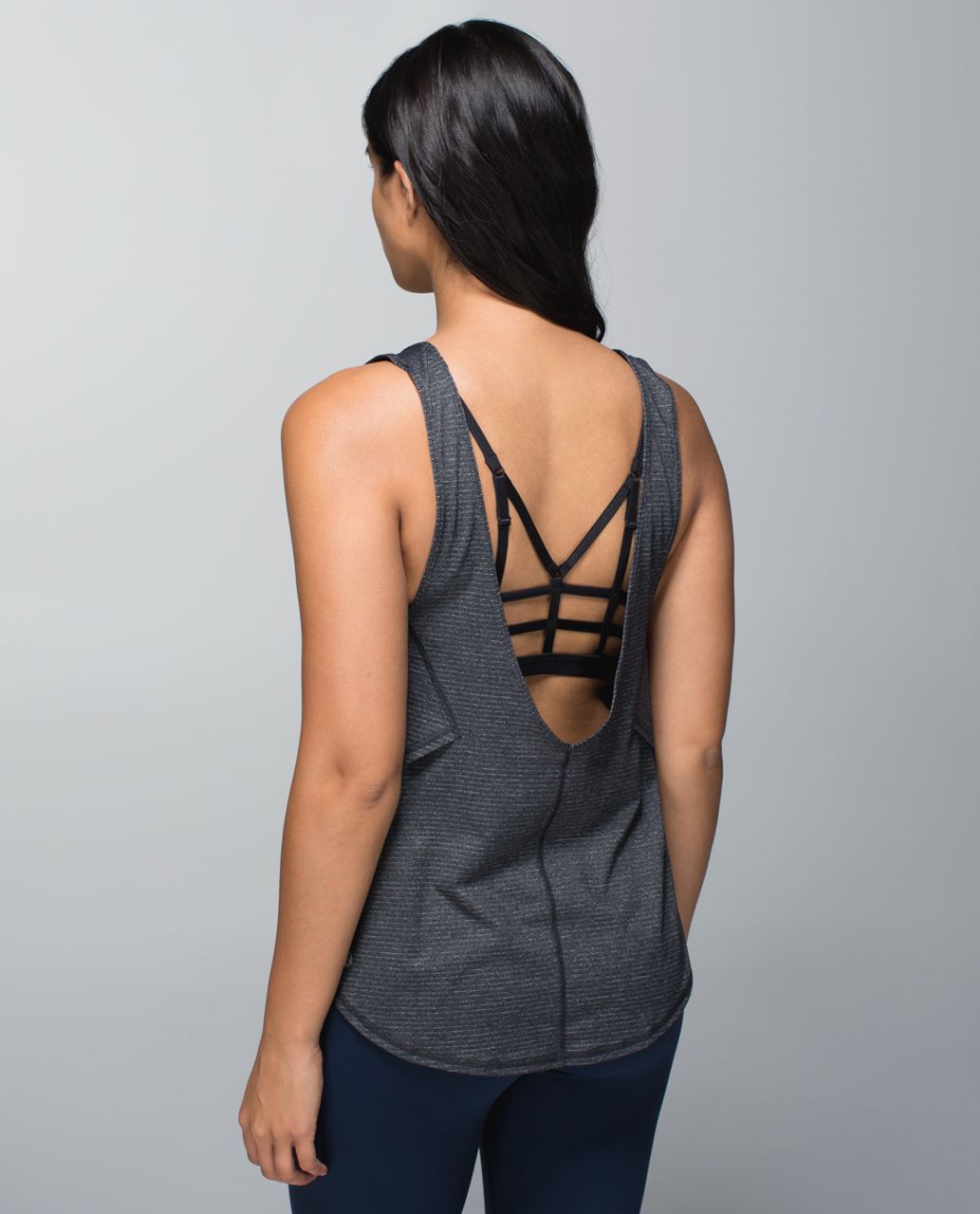 Lululemon Seek The Heat Tank - Heathered Black /  Black