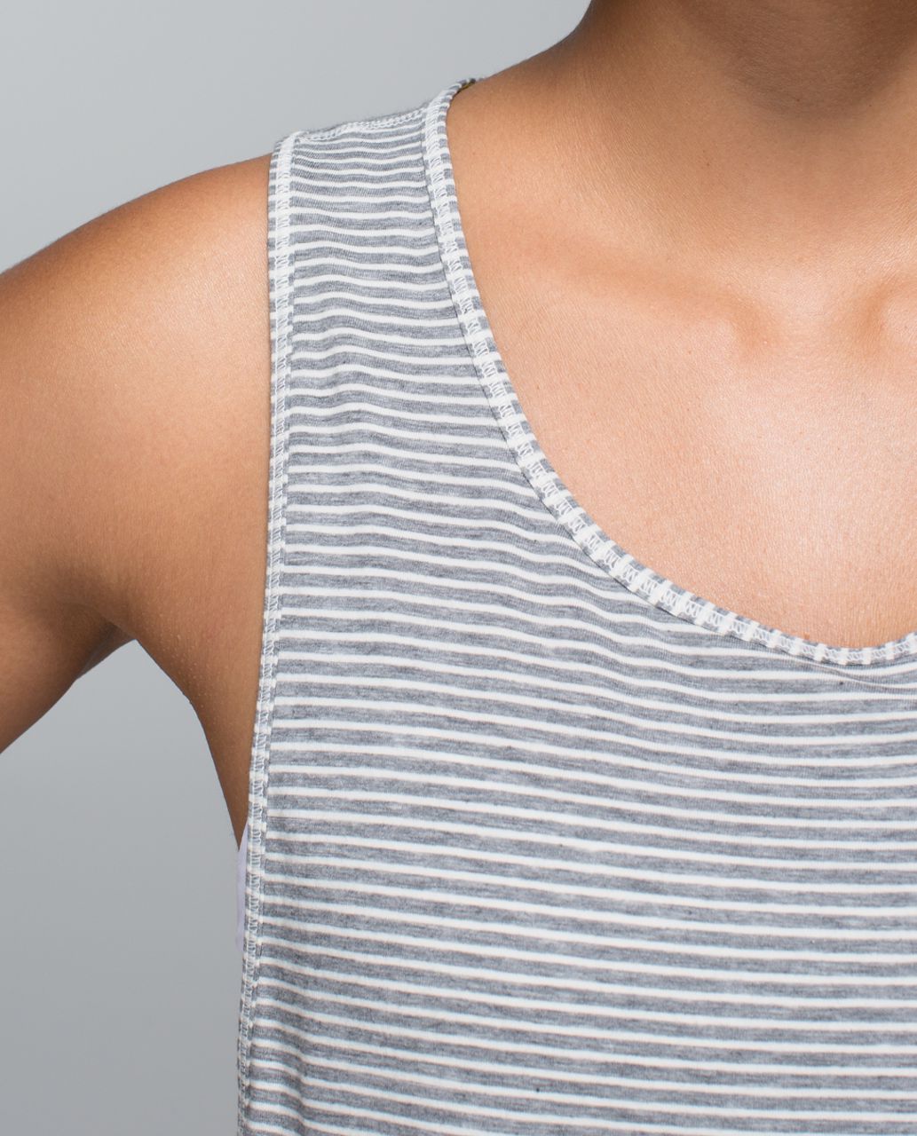 Lululemon Ravi Tank - Hyper Stripe Heathered Medium Grey Ghost