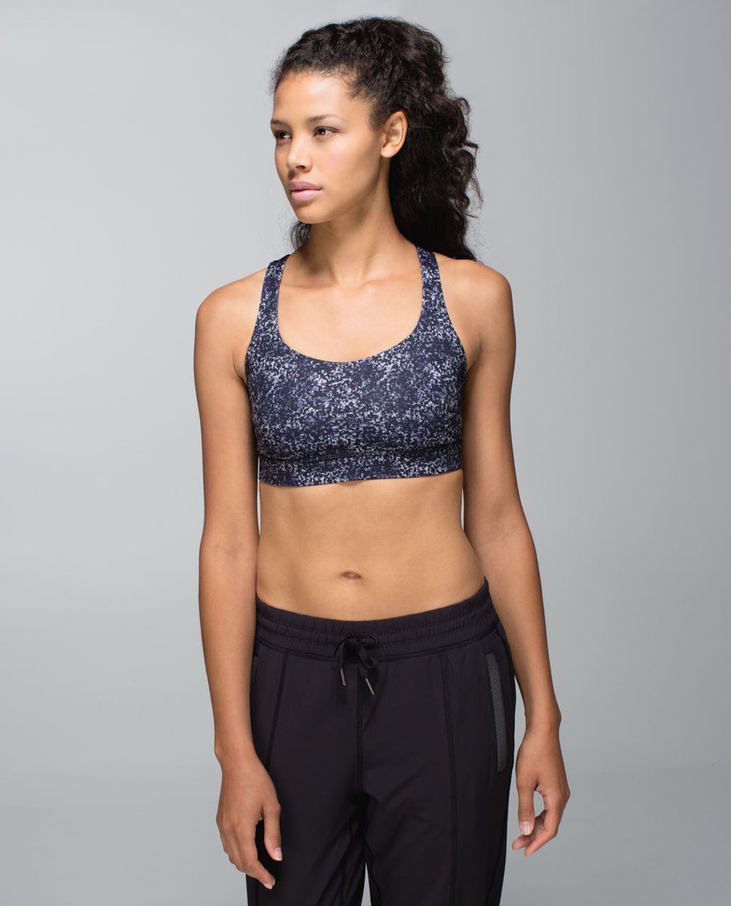 Lululemon 50 Rep Bra - Rocky Road Sand Dune Toothpaste / Black