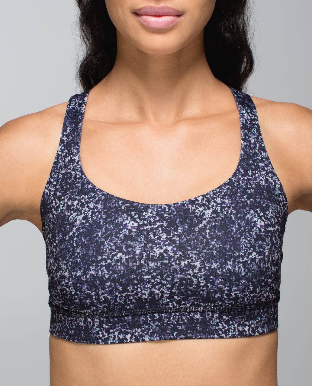 Lululemon 50 Rep Bra - Rocky Road Sand Dune Toothpaste / Black