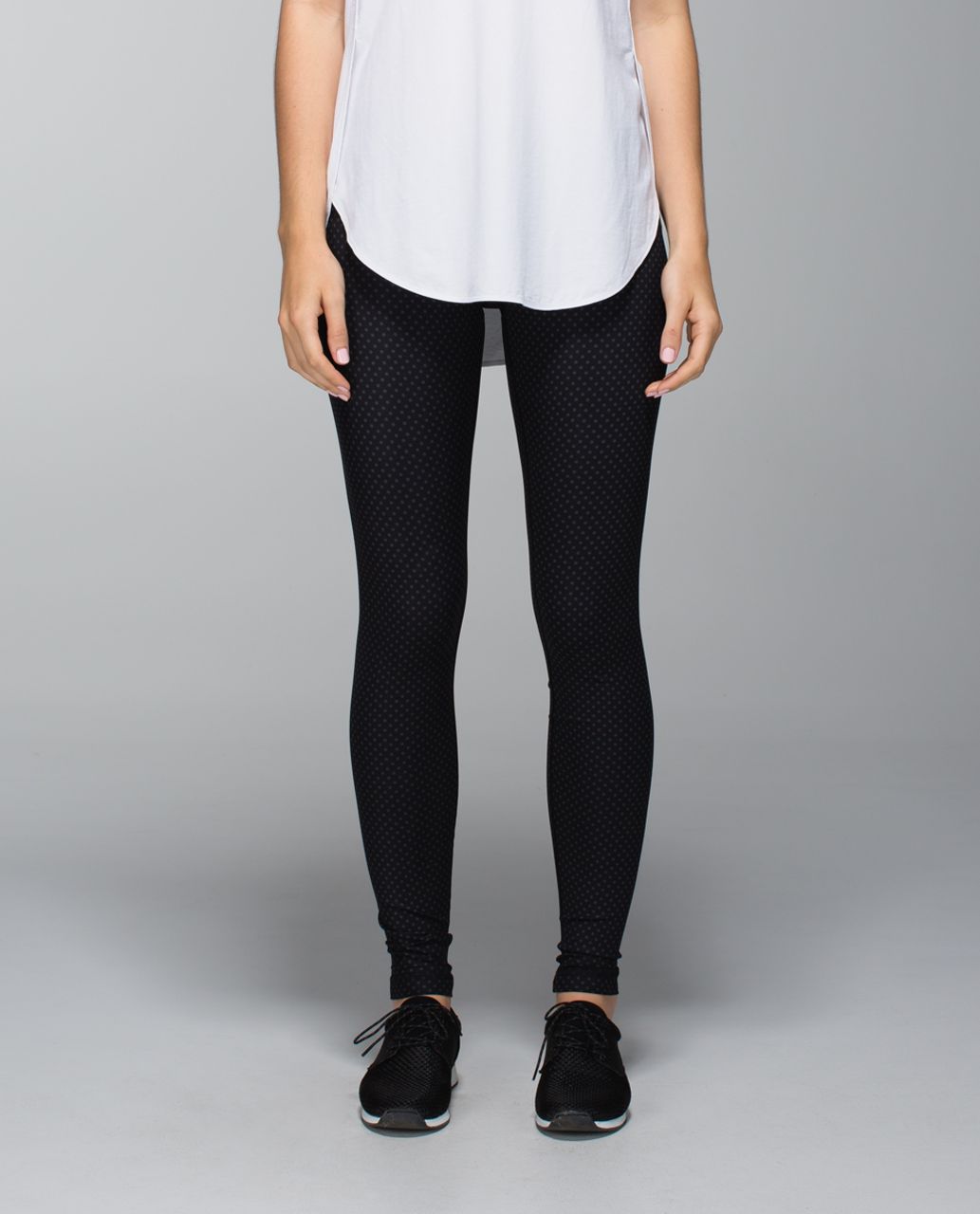 Lululemon Skinny Groove Pant *Full-On Luon - Black / Wee Stripe White  Heathered Medium Grey / White - lulu fanatics