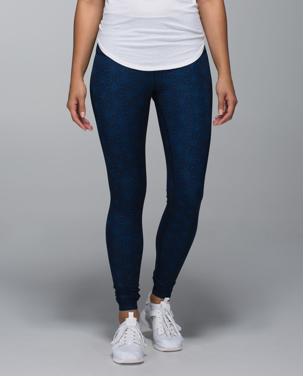 lululemon athletica, Pants & Jumpsuits, Lululemon Wunder Under Blue White Low  Rise Tight Full On Luxtreme Leggings 4