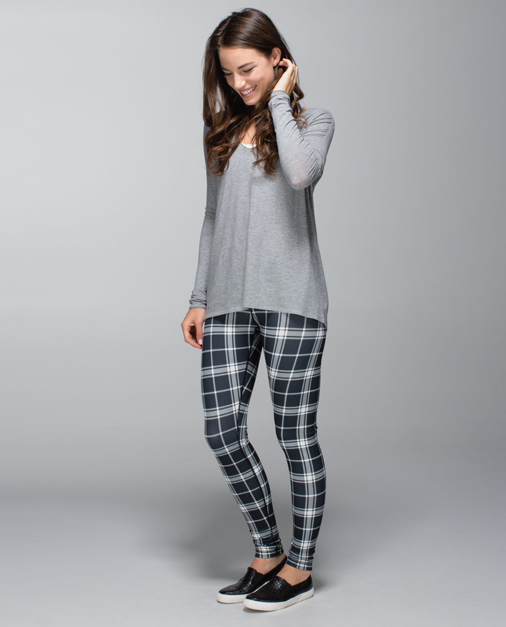 Lululemon Wunder Under Pant *Full-On Luon - Varsity Plaid Printed Ghost  Deep Coal - lulu fanatics