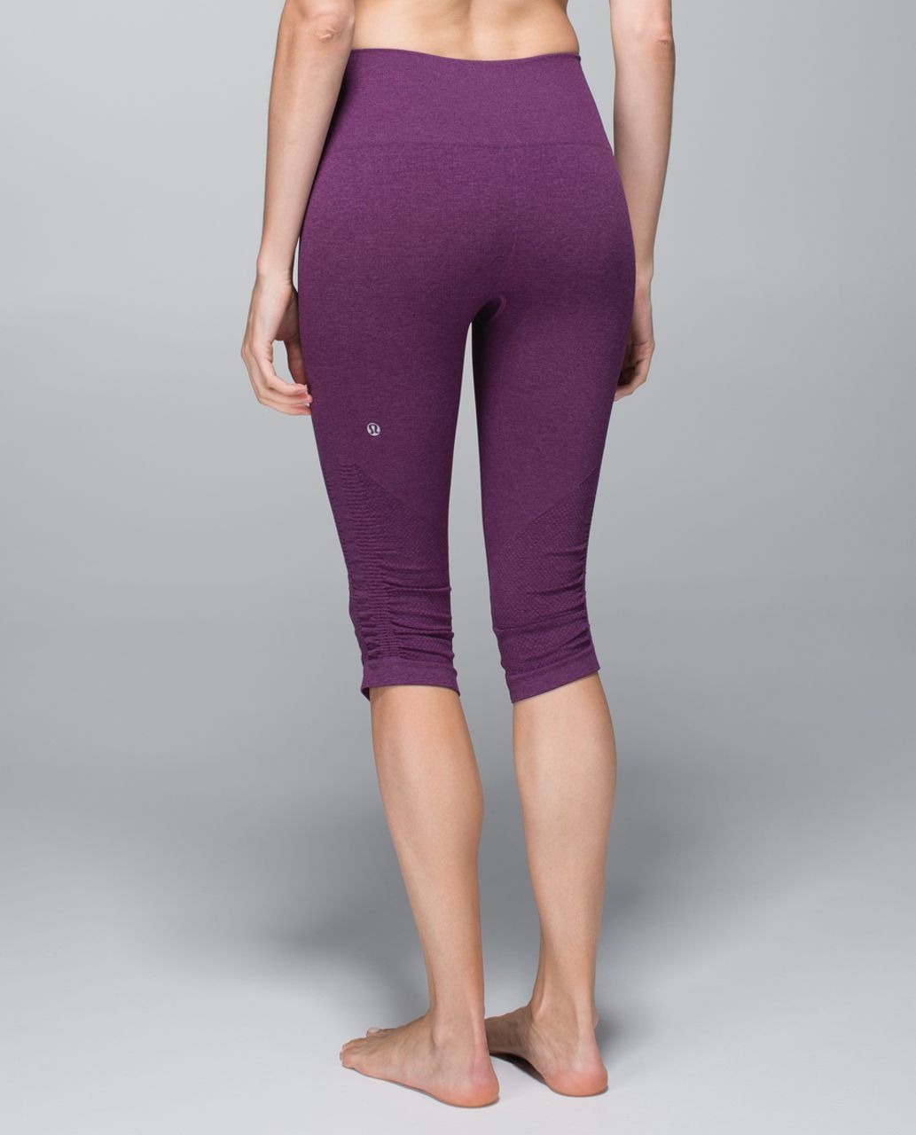 Lululemon In The Flow Crop II - Heathered Berry Yum Yum