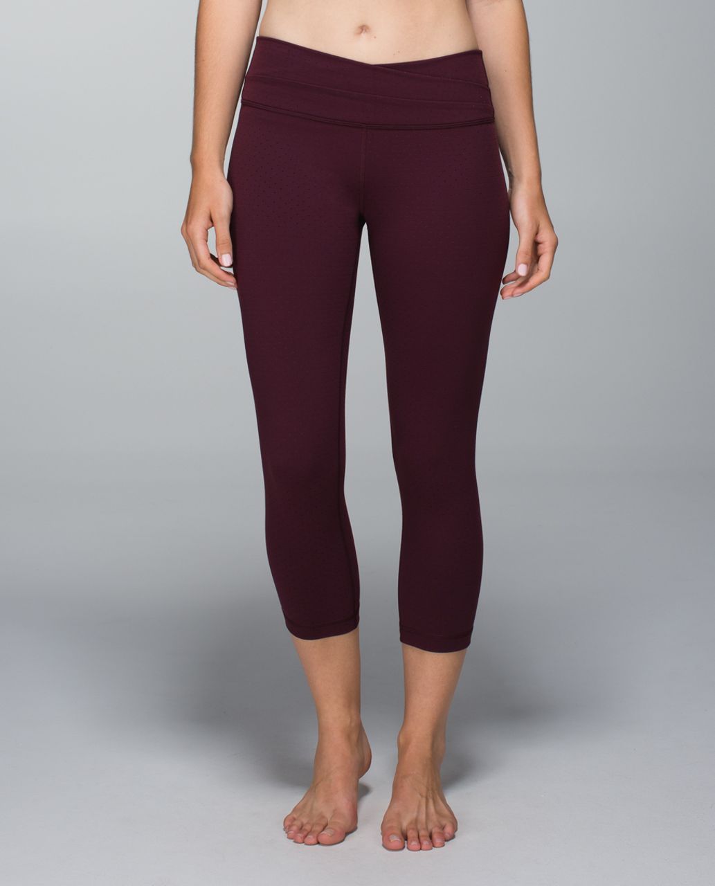 Lululemon Astro Wunder Under Crop II - Shine Dot Bordeaux Drama