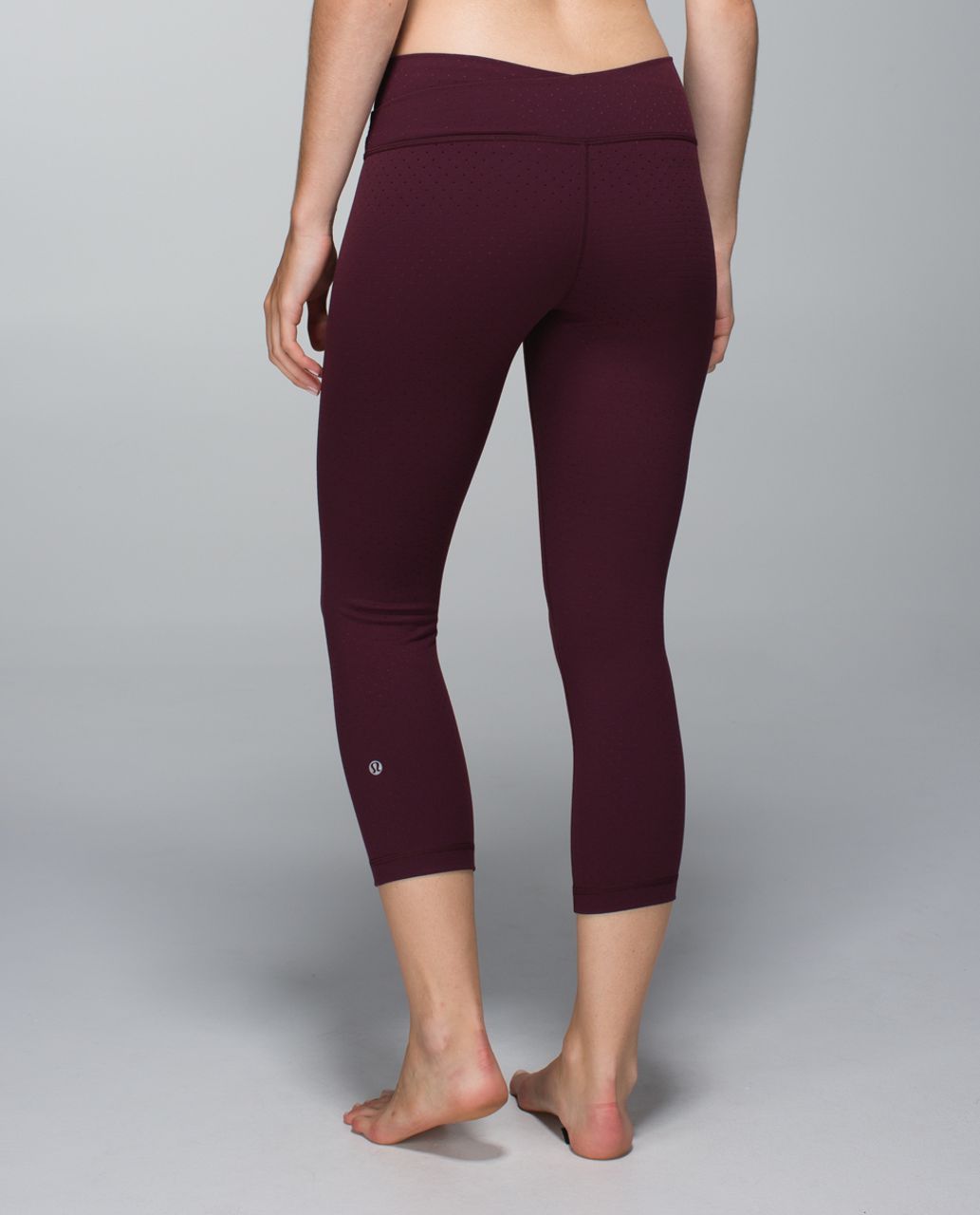 Lululemon Astro Wunder Under Crop II - Shine Dot Bordeaux Drama - lulu ...