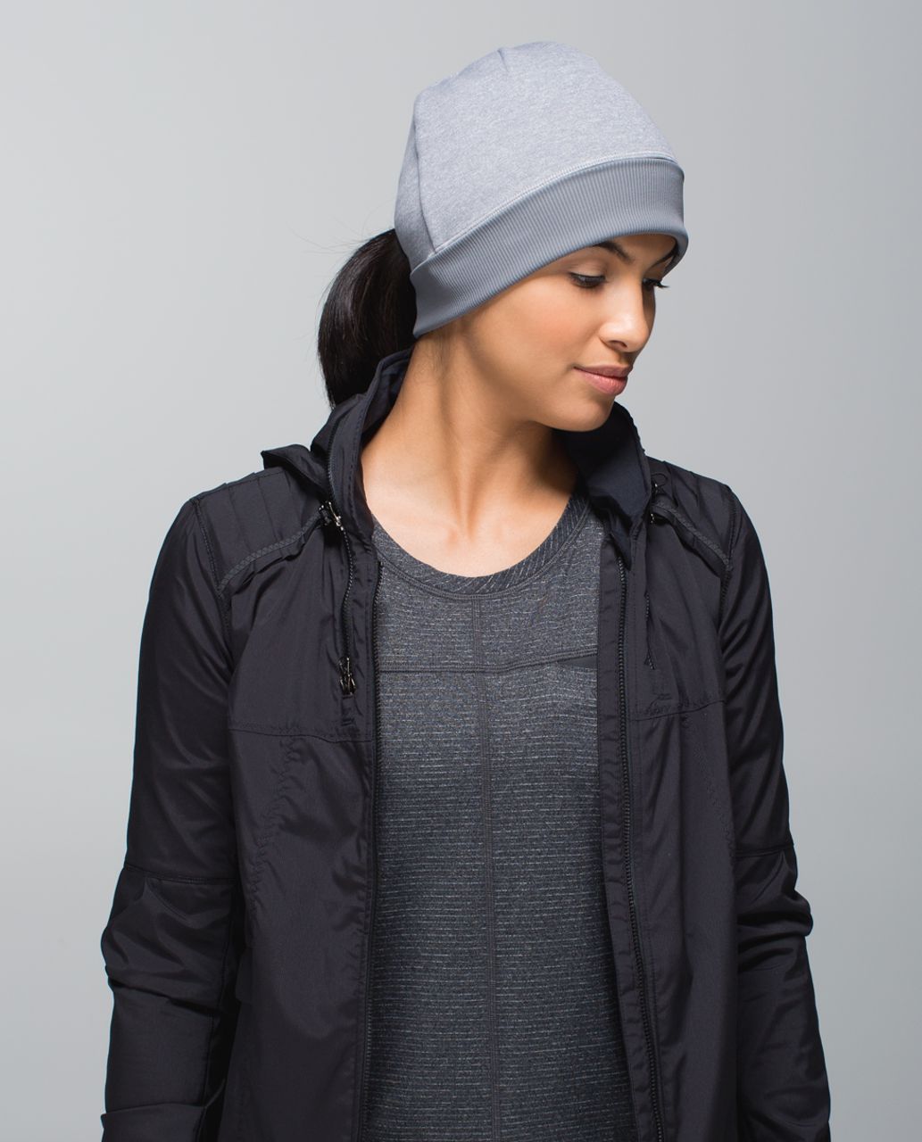 Lululemon Run With Me Toque - Hyper Stripe Heathered Slate Ghost / Heathered Slate