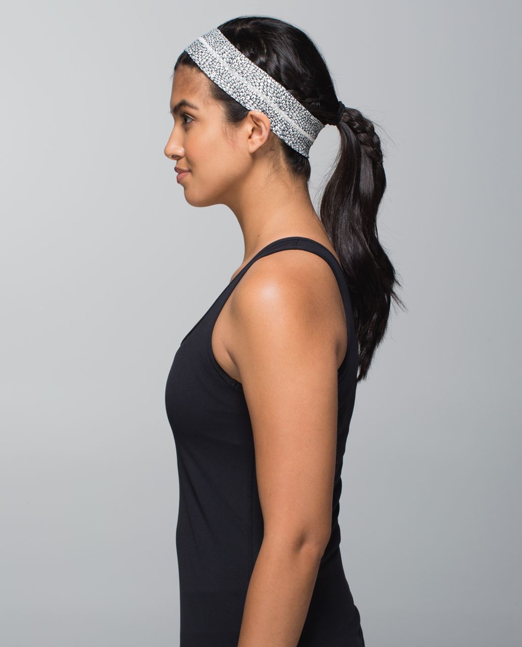 Lululemon Fly Away Tamer Headband - Plush Petal Deep Coal Ghost