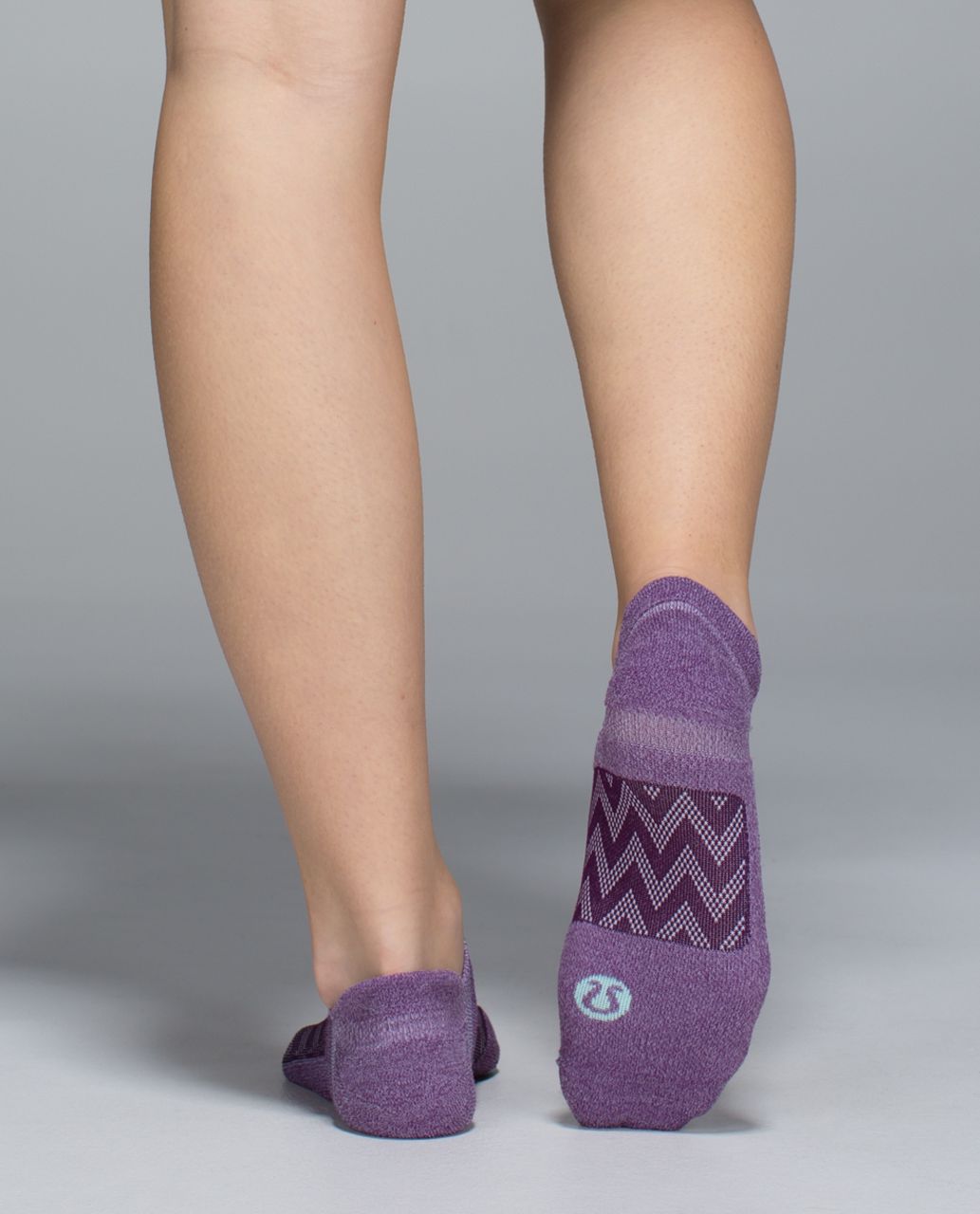 Lululemon Women's Ultimate No Show Run Sock - Chevron Mesh Berry Yum Yum