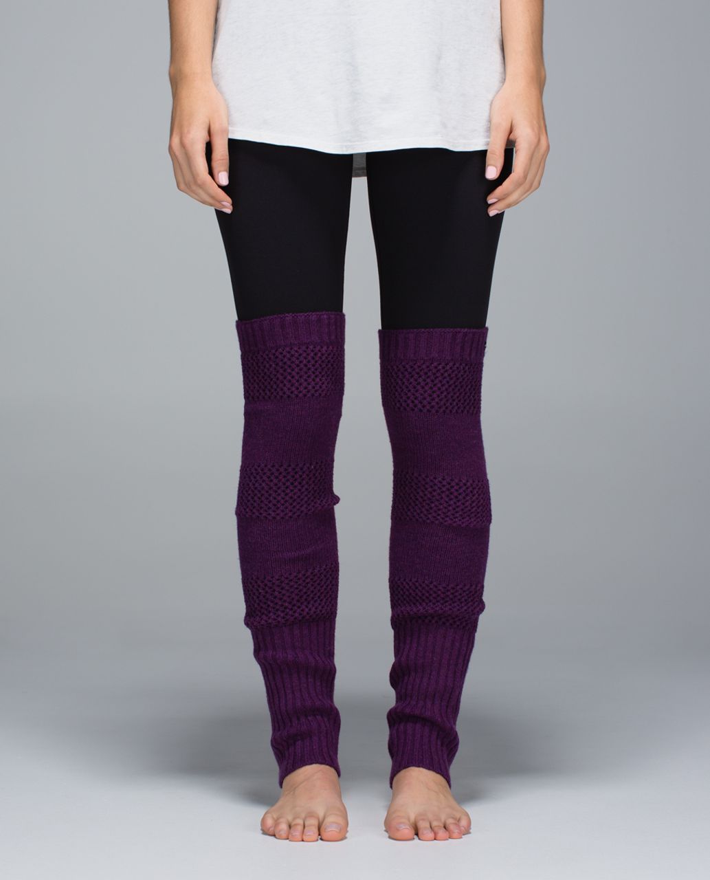 Lululemon Tip To Toe Leg Warmers - Heathered Berry Yum Yum