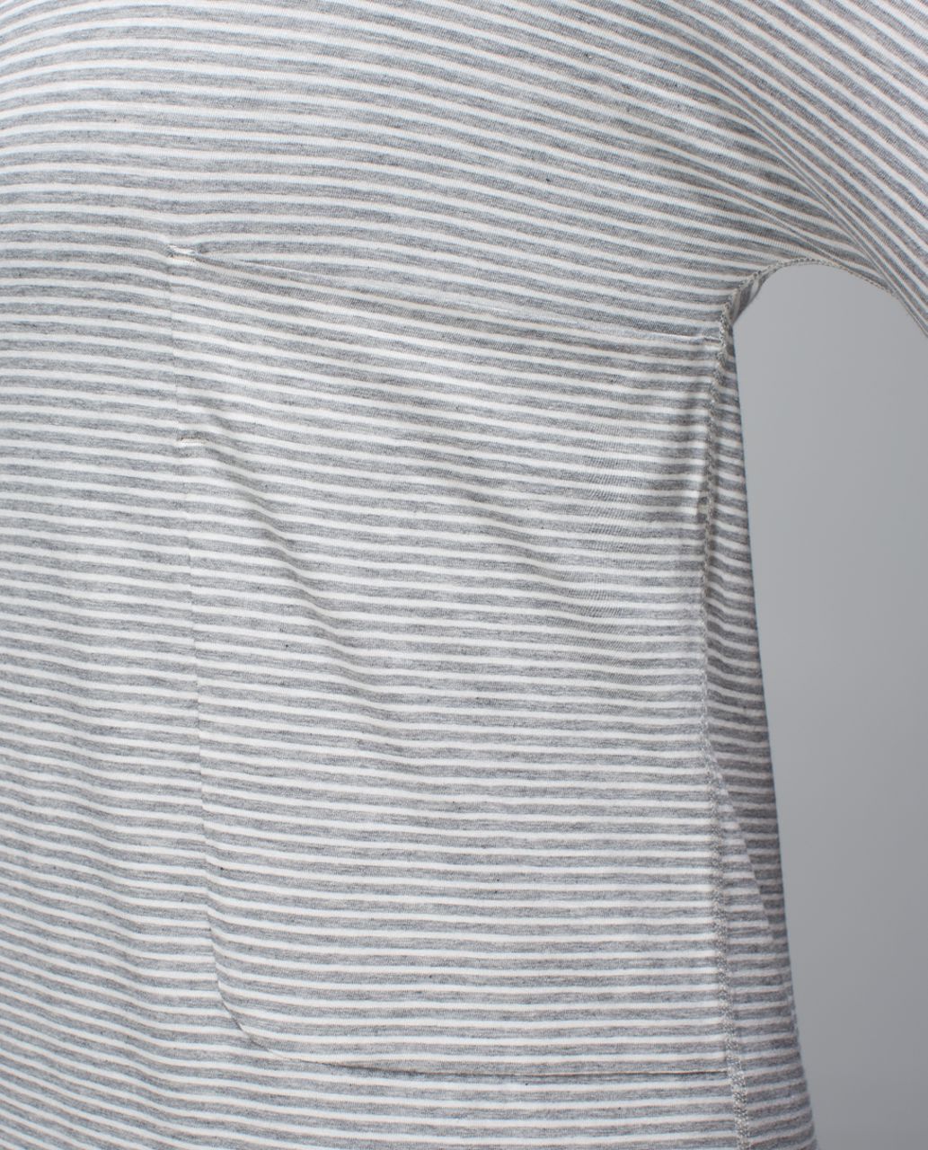 Lululemon Ravi Tee - Hyper Stripe Heathered Medium Grey Ghost