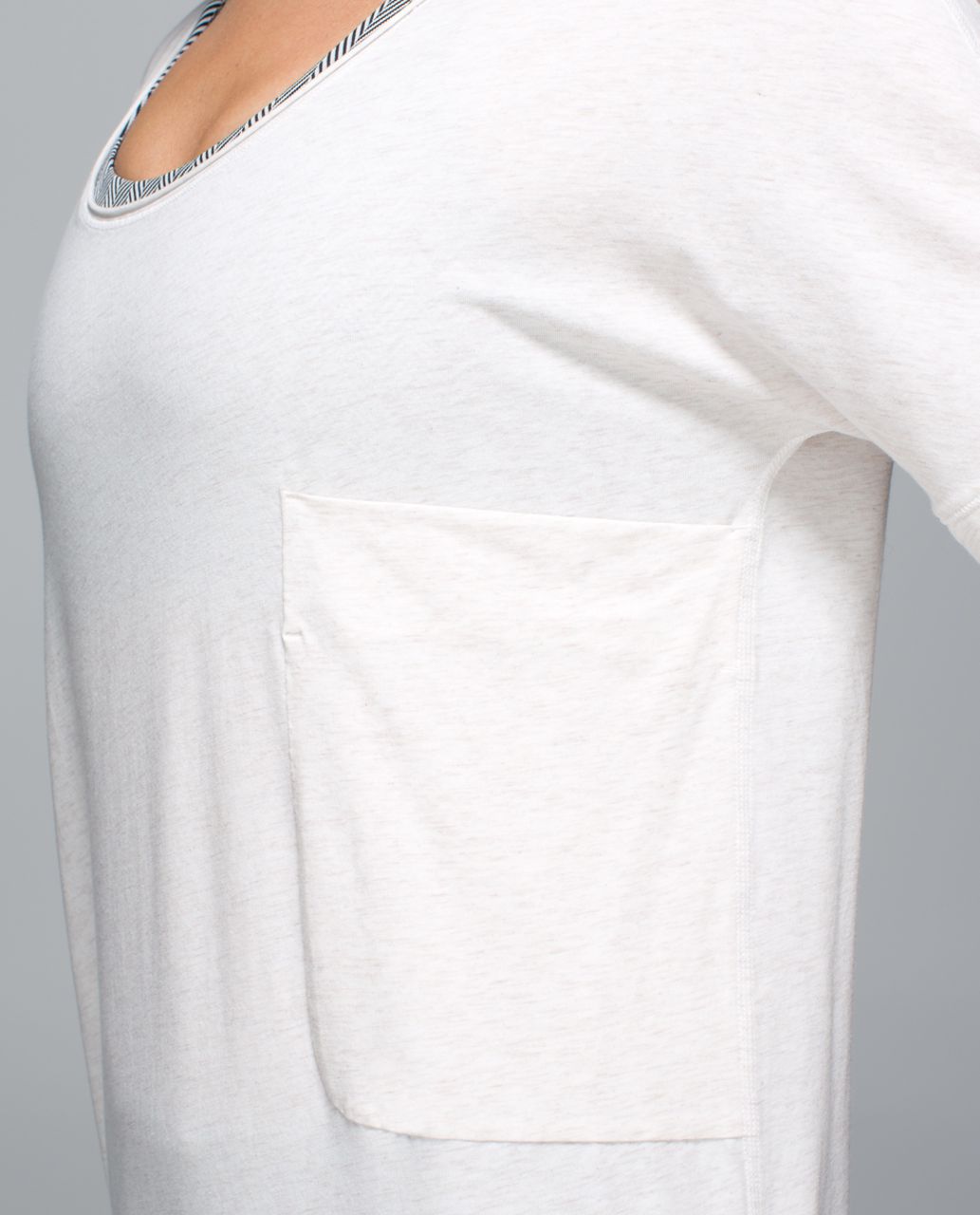 Lululemon Ravi Tee - Heathered Angel White