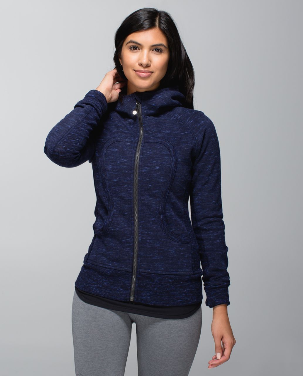 Lululemon Scuba Hoodie II - Heathered Marled Black Grape / Black