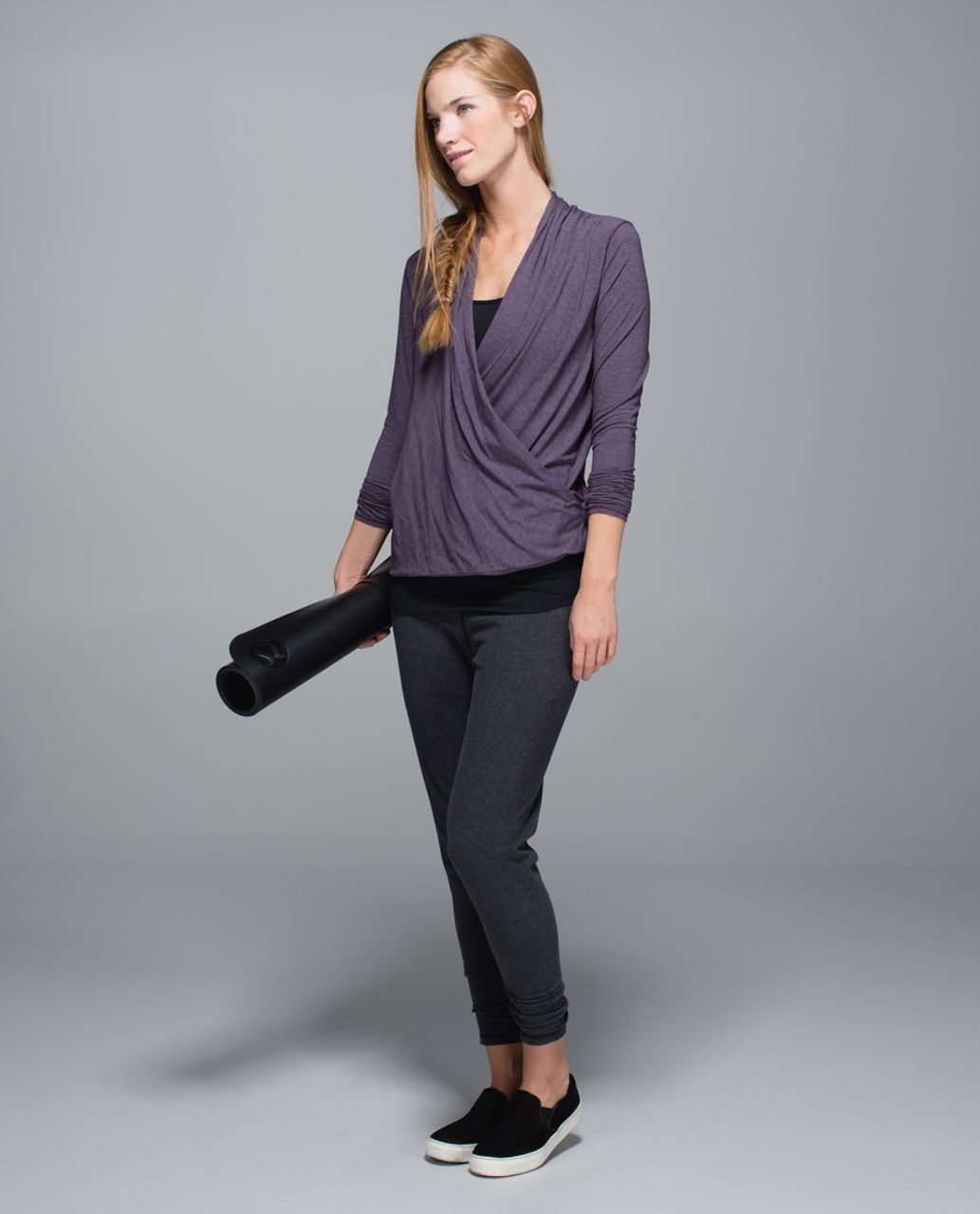 Lululemon Radiant Long Sleeve - Heathered Purple Fog