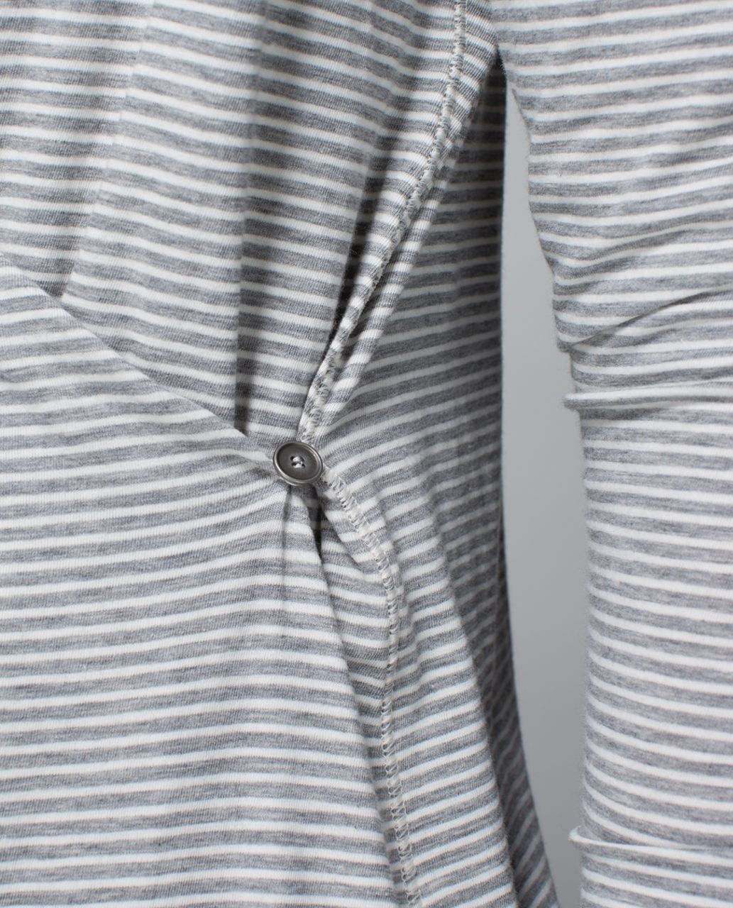 Lululemon Radiant Long Sleeve - Hyper Stripe Heathered Medium Grey Ghost