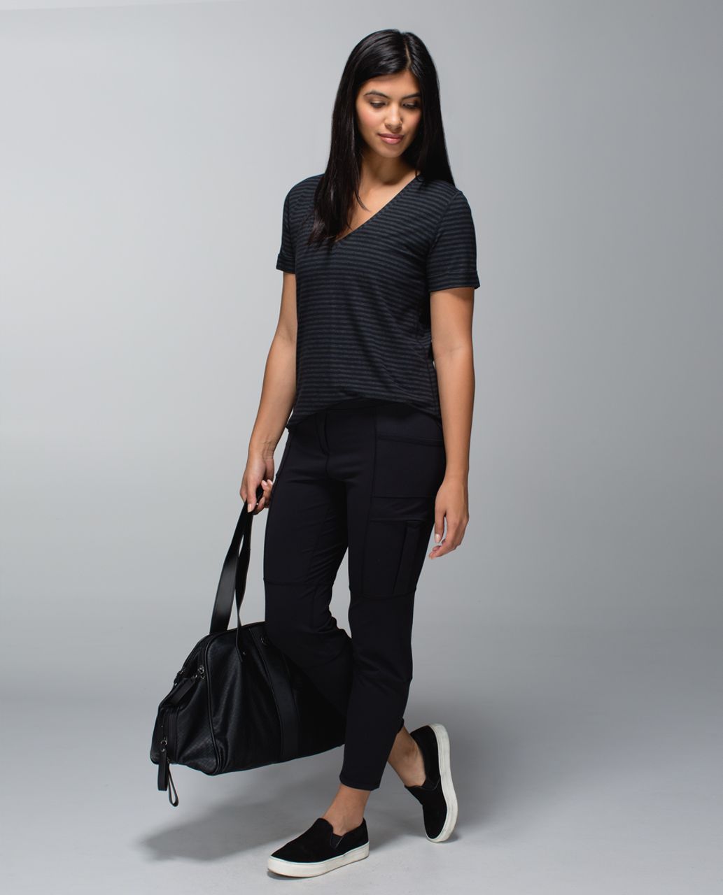 Lululemon Love Tee - Classic Stripe Heathered Black Black