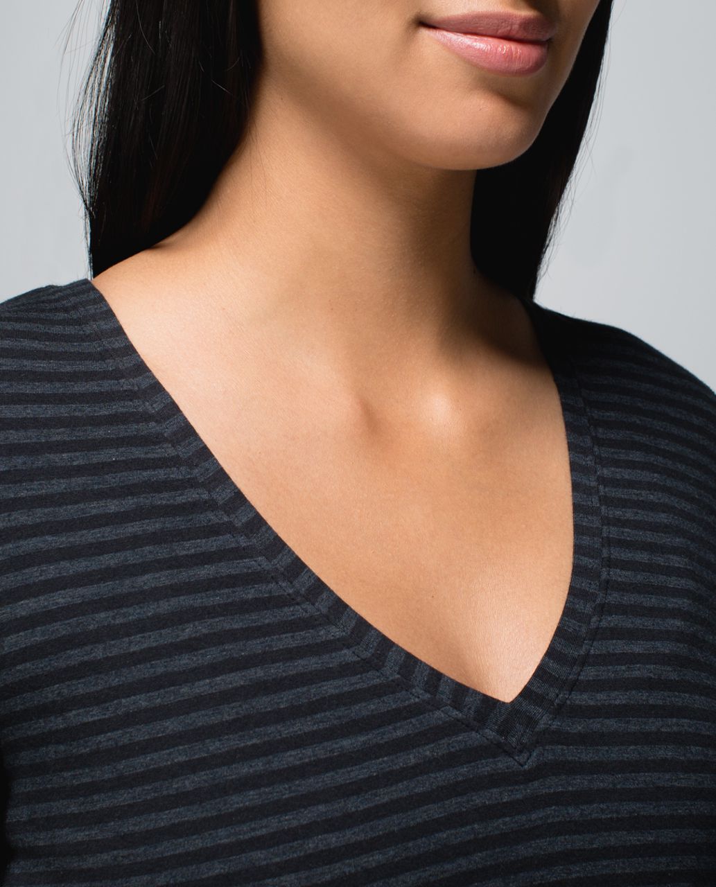 Lululemon Love Tee - Classic Stripe Heathered Black Black