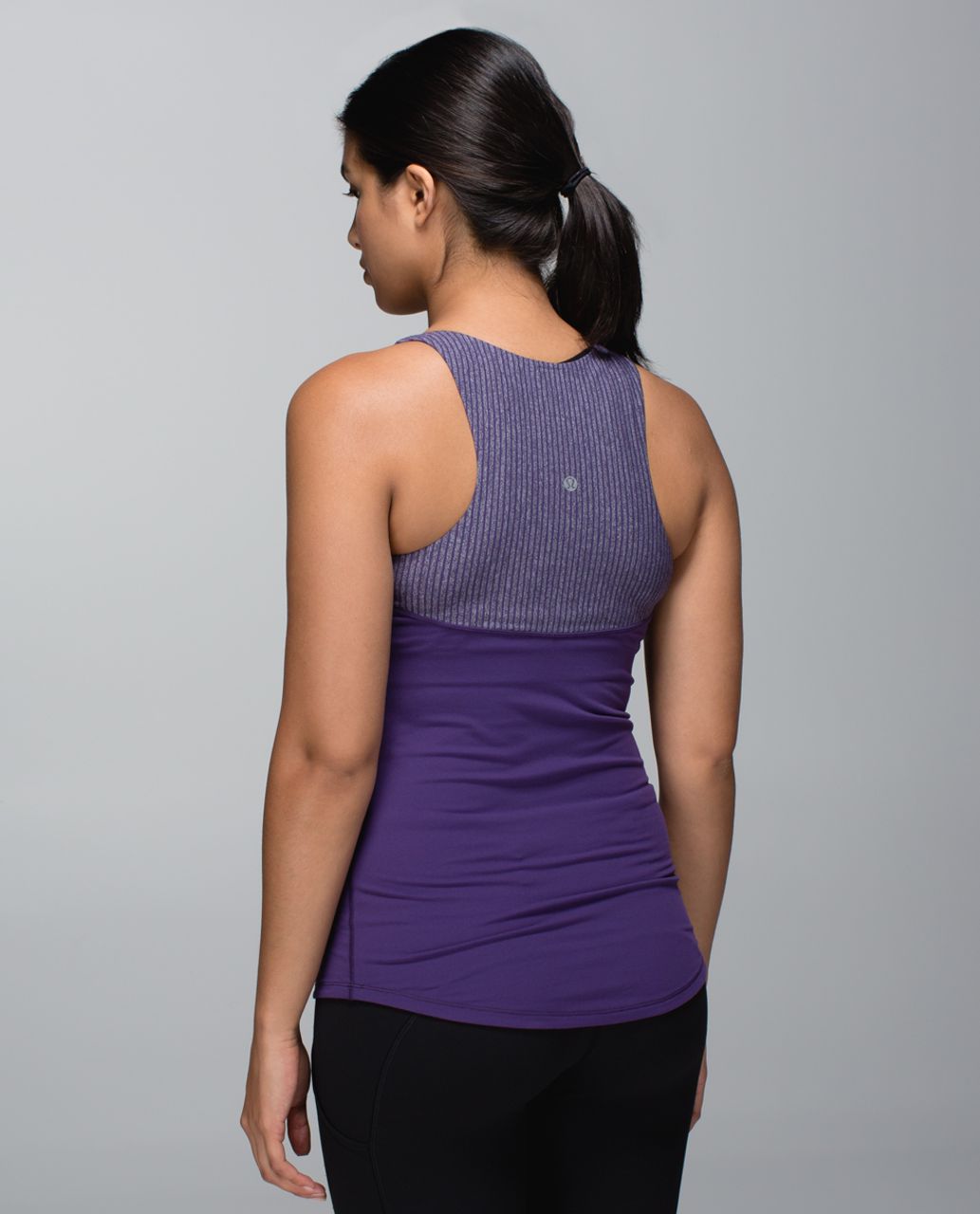 Lululemon Run:  First Base Tank - Going Grape / Hyper Stripe Heathered Black Grape Going Grape