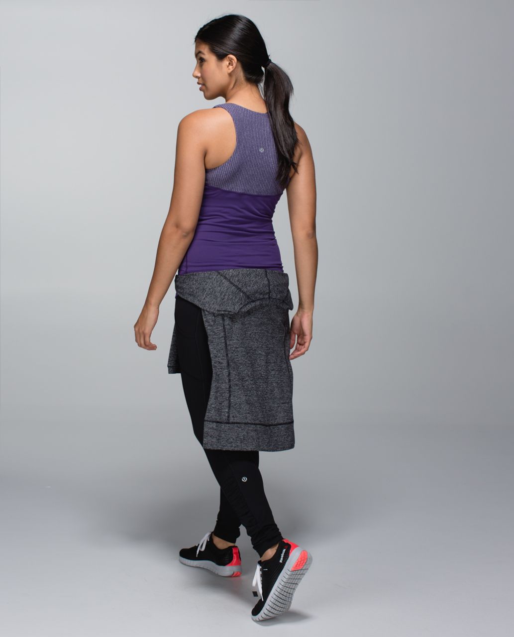 Lululemon Run:  First Base Tank - Going Grape / Hyper Stripe Heathered Black Grape Going Grape