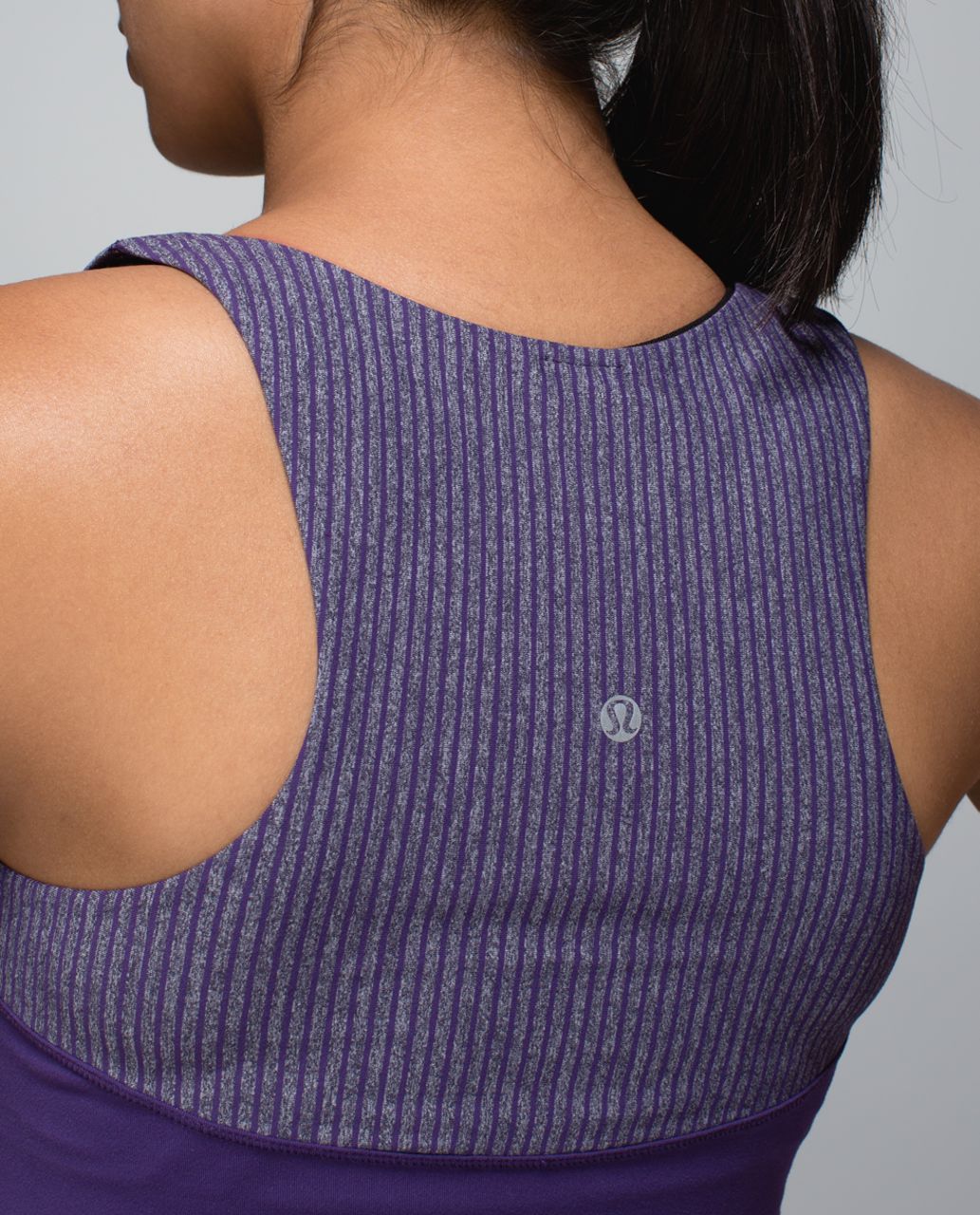 Lululemon Run:  First Base Tank - Going Grape / Hyper Stripe Heathered Black Grape Going Grape