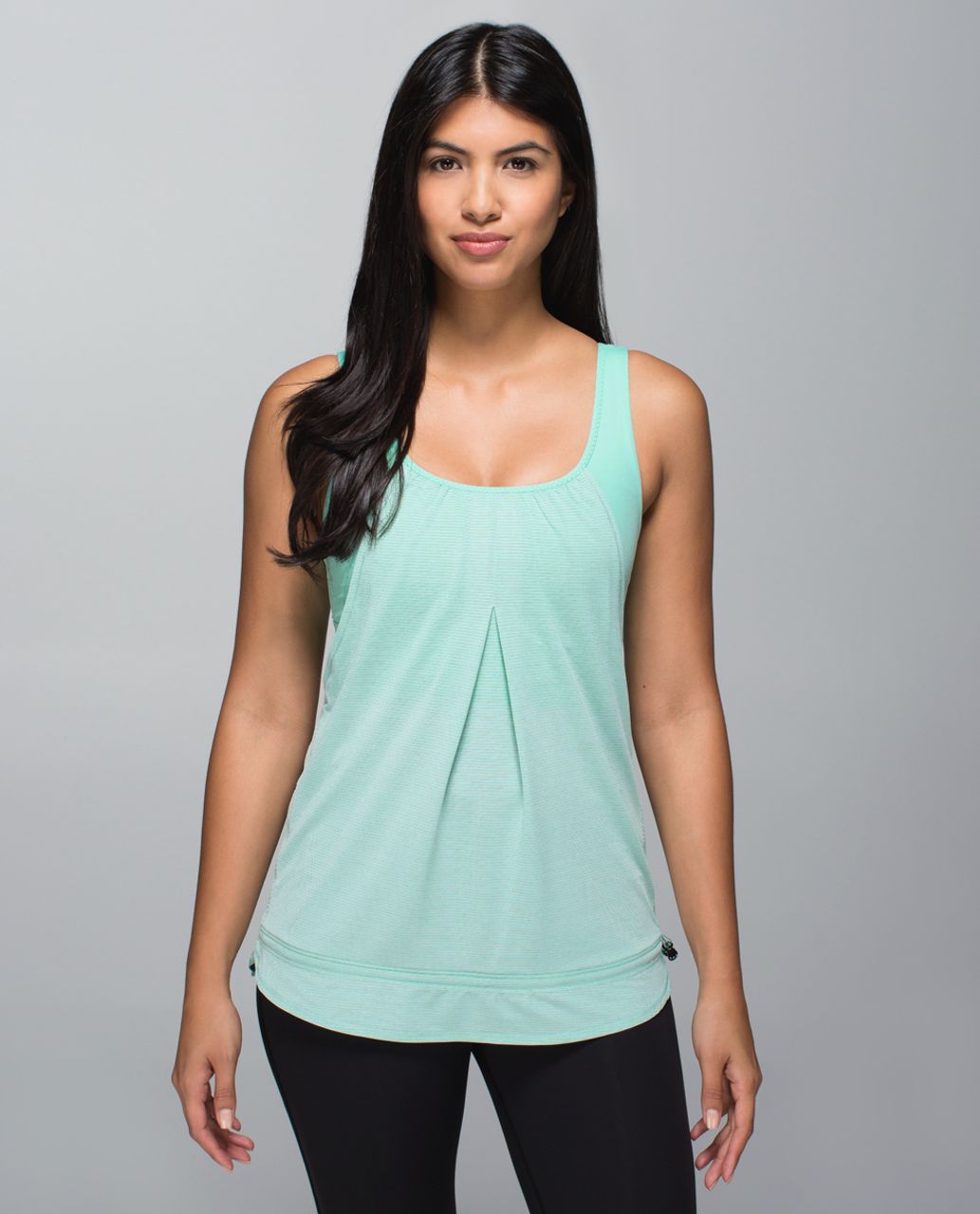 LULULEMON Heathered Cadet Blue Run Times Tank Top