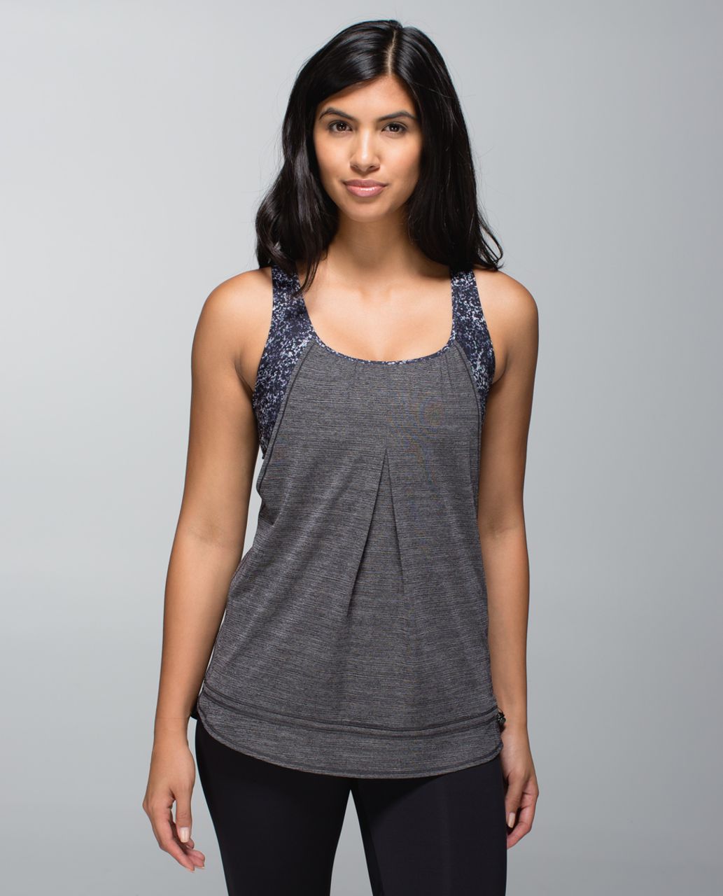 Lululemon Run Times Tank - Heathered Black / Rocky Road Sand Dune ...