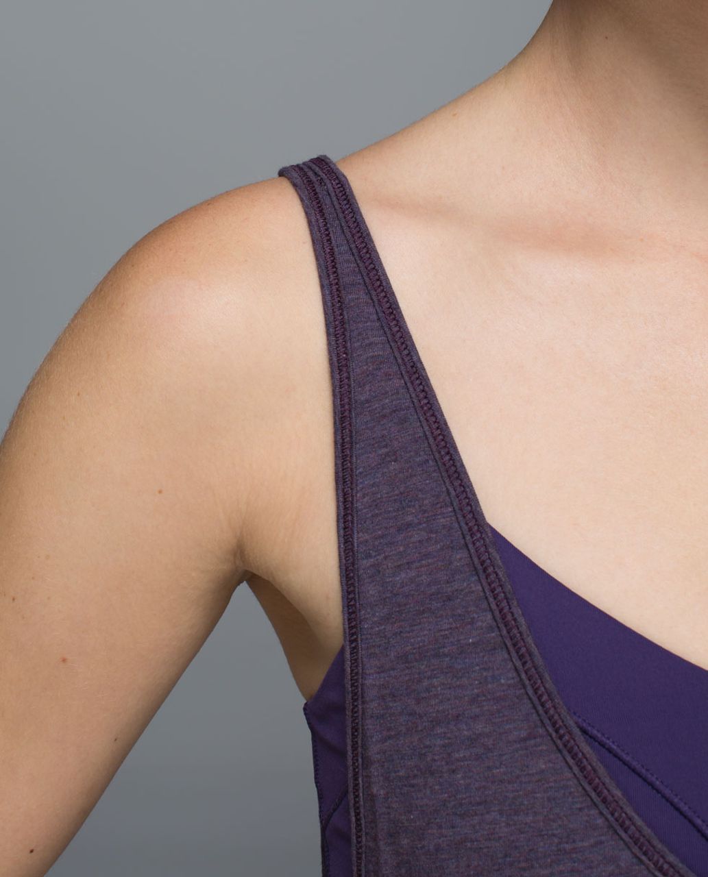 Lululemon Twist & Turn Tank - Heathered Purple Fog / Going Grape