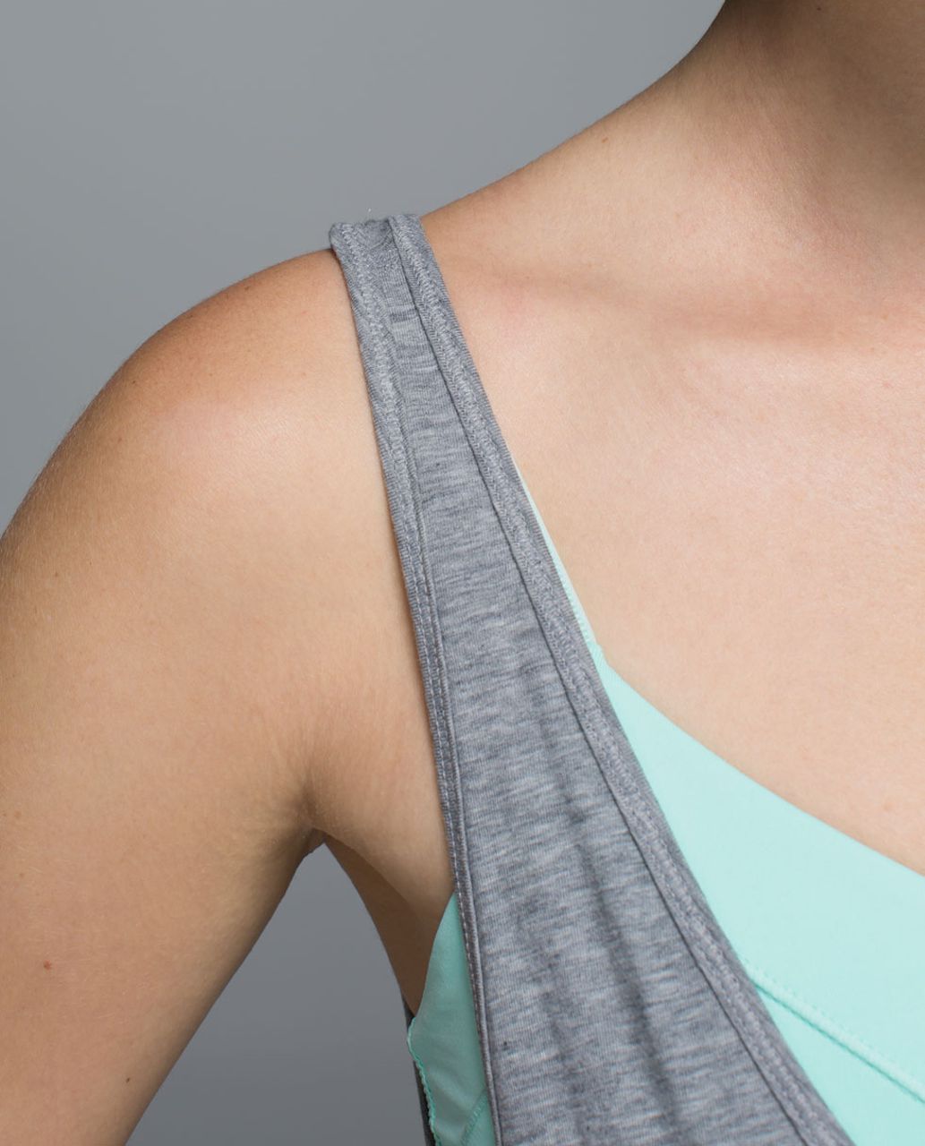 Lululemon Twist & Turn Tank - Heathered Medium Grey / Toothpaste - lulu ...