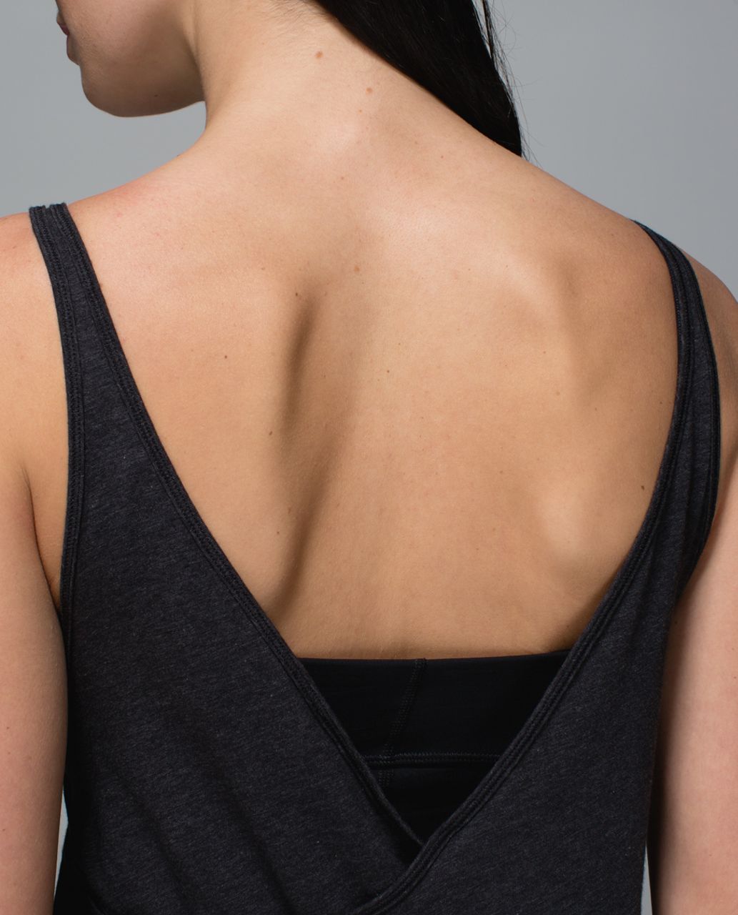 Lululemon Twist & Turn Tank - Heathered Black /  Black