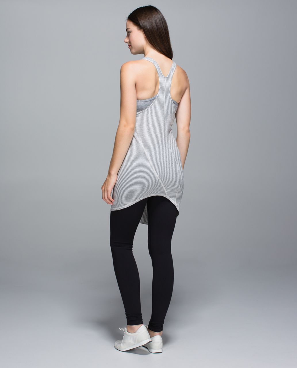 Lululemon Torque Tank - Hyper Stripe Heathered Medium Grey Ghost