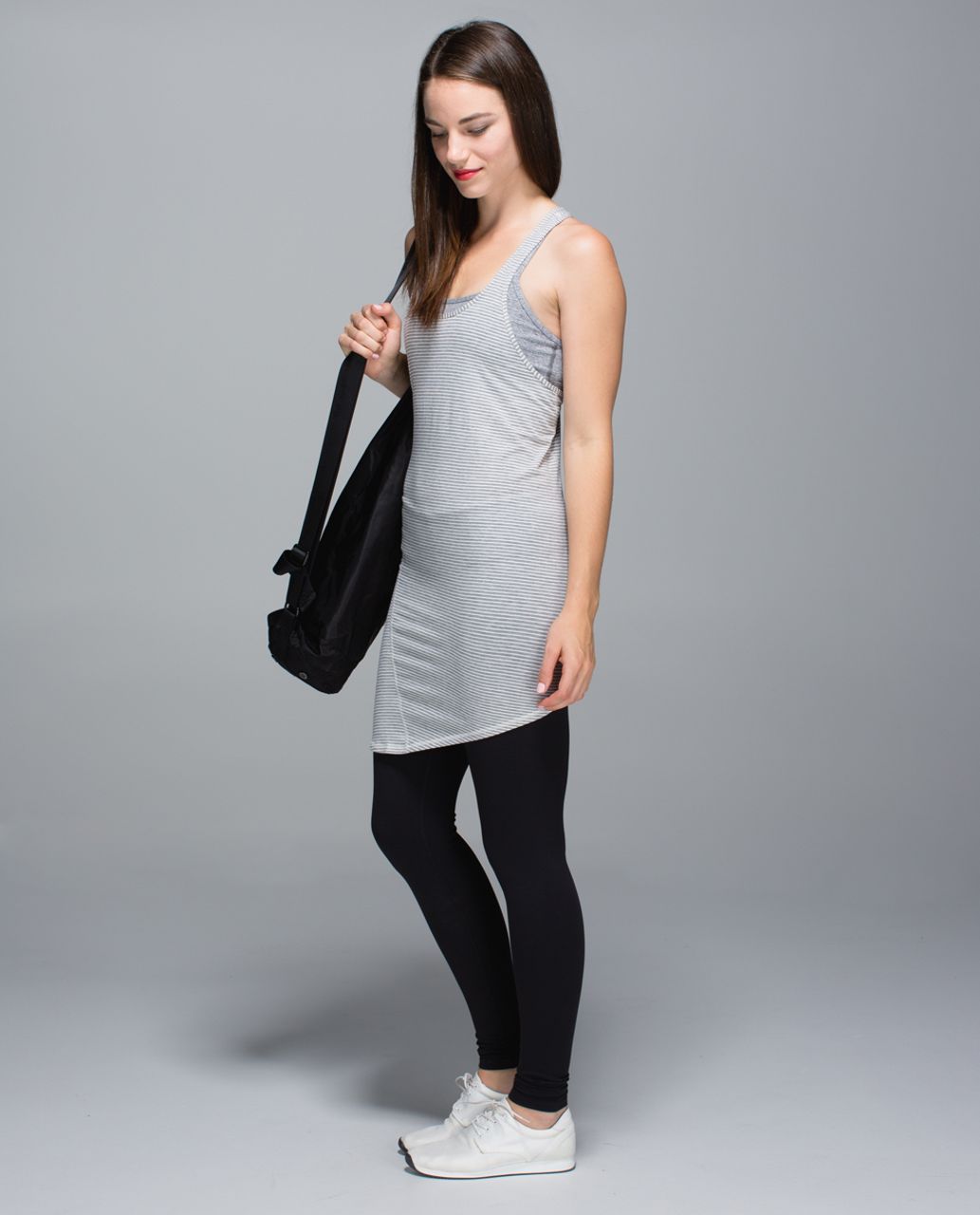 Lululemon Torque Tank - Hyper Stripe Heathered Medium Grey Ghost