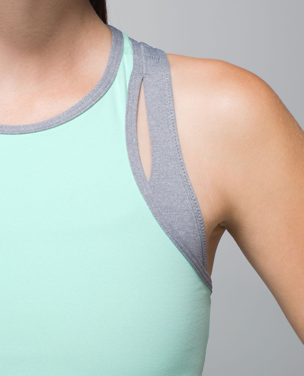 Lululemon Inspiration Tank - Toothpaste / Heathered Slate