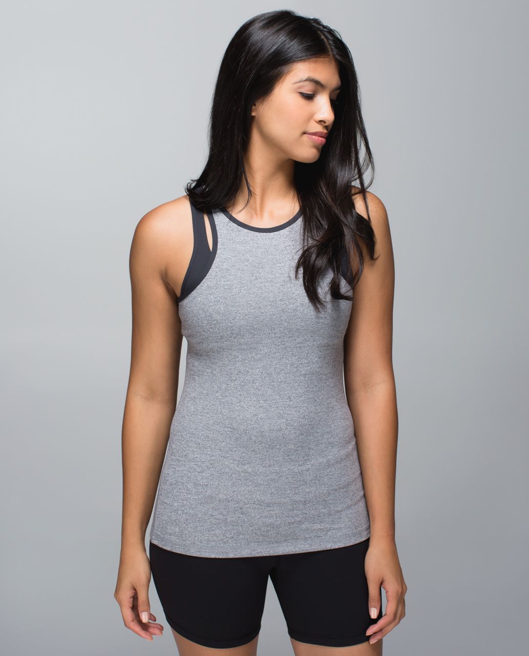 Lululemon Inspiration Tank - Heathered Slate / Deep Coal