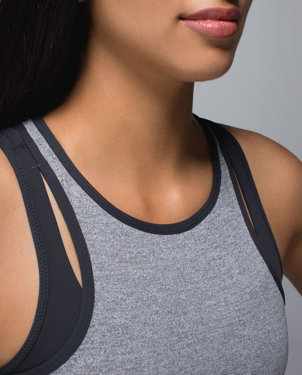 Lululemon Inspiration Tank - Heathered Slate / Deep Coal