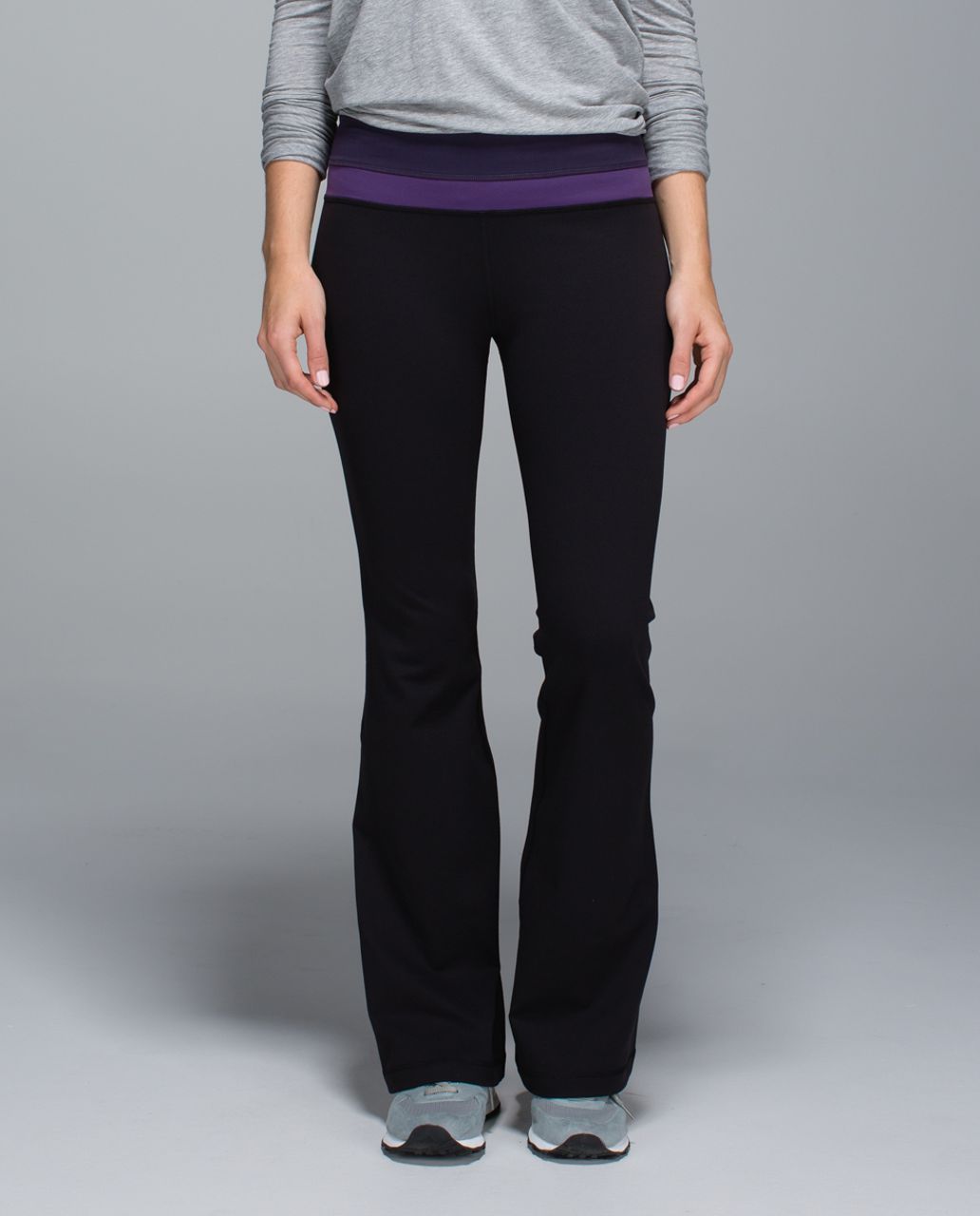 Lululemon Groove Pant *Full-On Luon (Regular) - Black / Black Grape ...