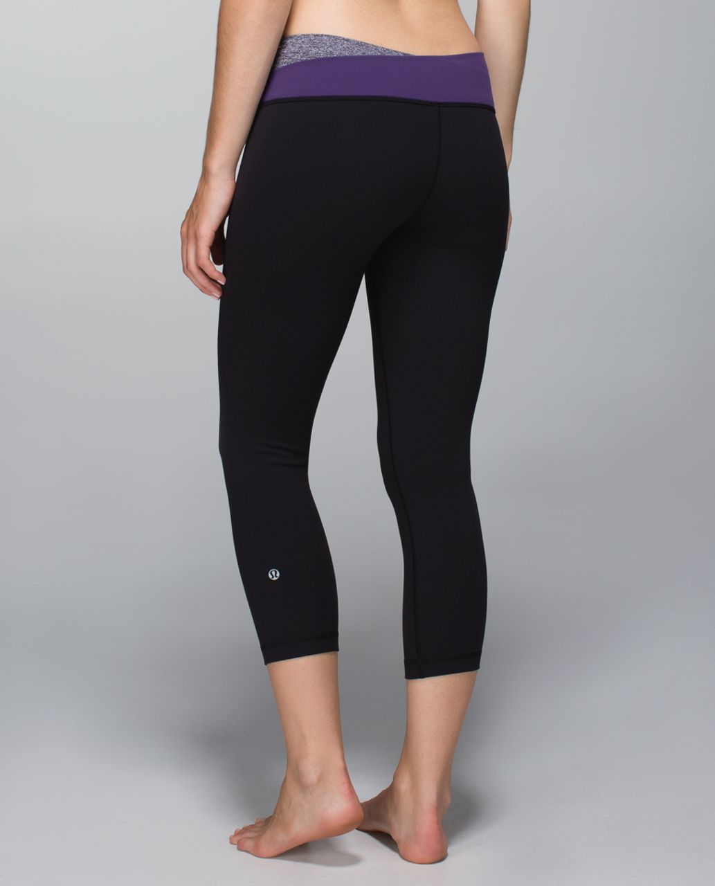 Lululemon Astro Wunder Under Crop II - Black / Going Grape / Heathered Slate