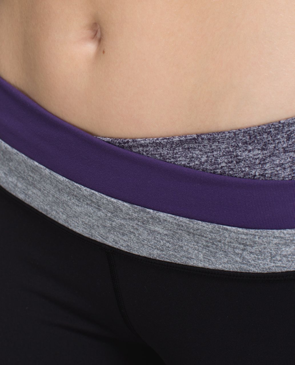 Lululemon Astro Wunder Under Crop II - Black / Going Grape / Heathered Slate