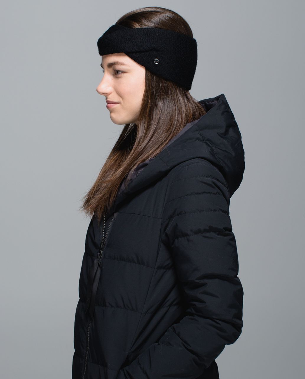 Lululemon Twisted Bliss Ear Warmer - Black /  Heathered Black