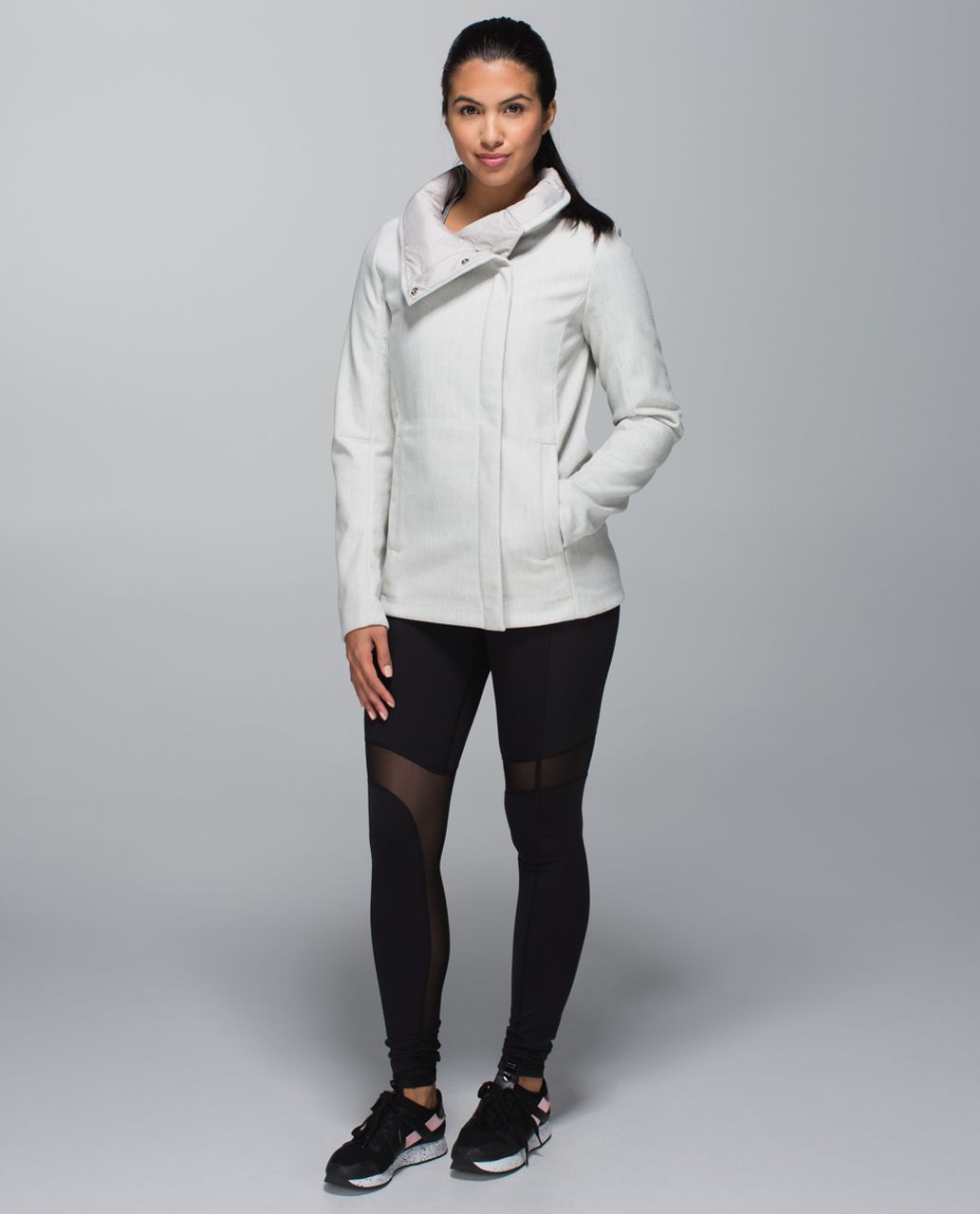 Lululemon Brisky Biker Jacket - Sand Dune / Heathered Ghost / Sand Dune