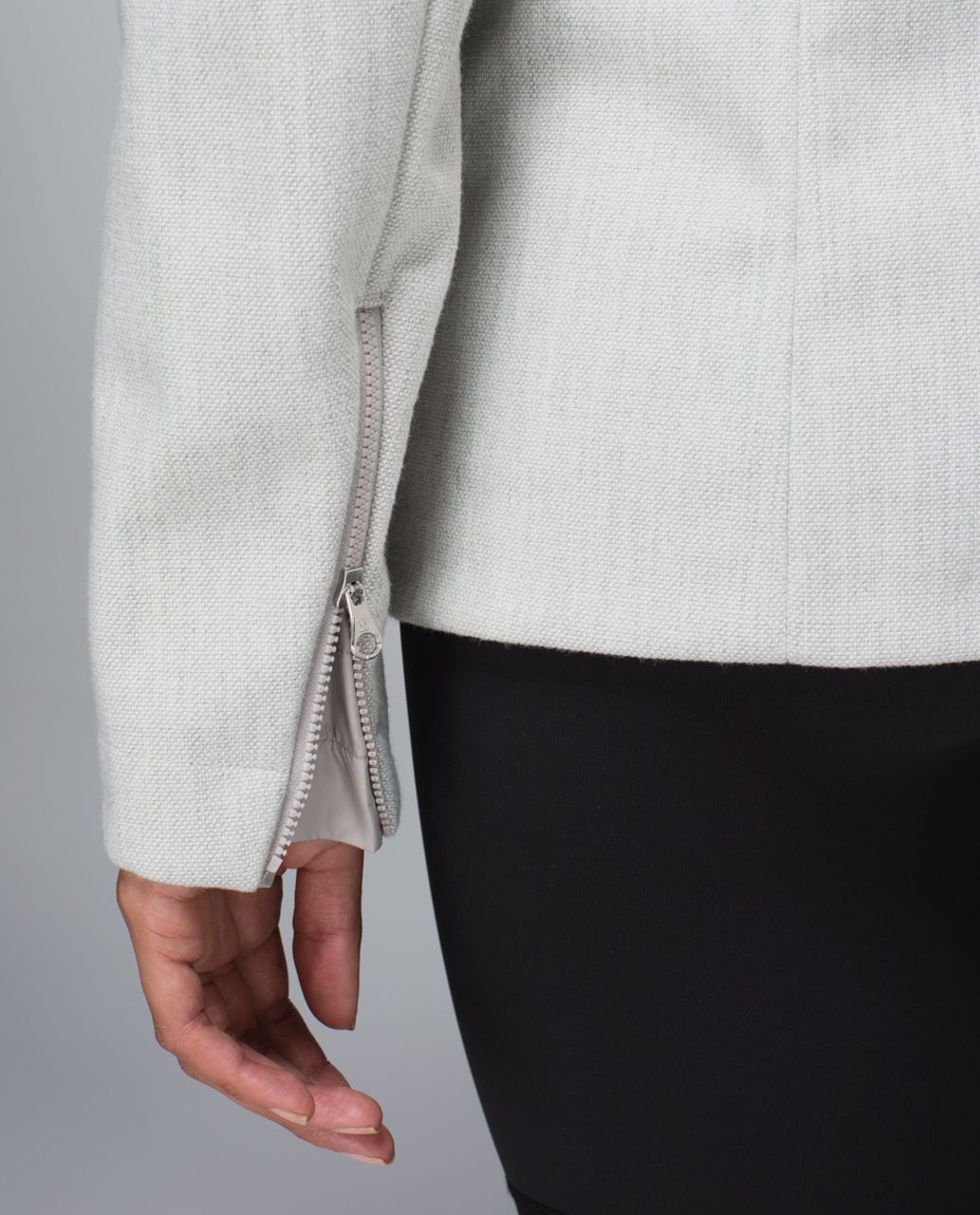 Lululemon Brisky Biker Jacket - Sand Dune / Heathered Ghost / Sand Dune