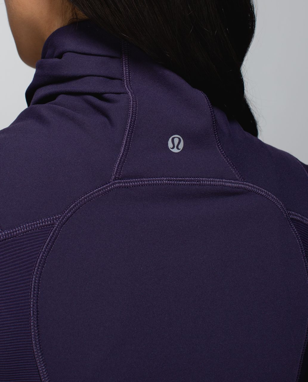 Lululemon Bhakti Asymmetrical Zipper Jacket. Pique Gray/Black. Size 8.