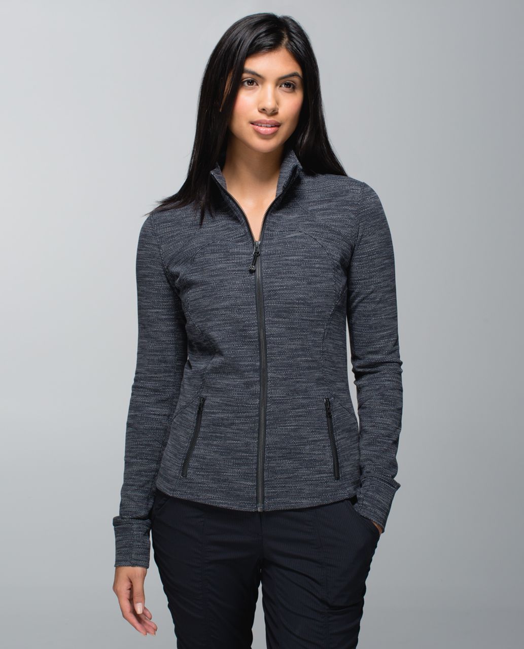 LULULEMON Women Forme Jacket Great Granite Black Mojave Size 6